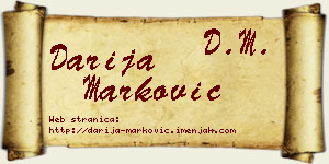 Darija Marković vizit kartica